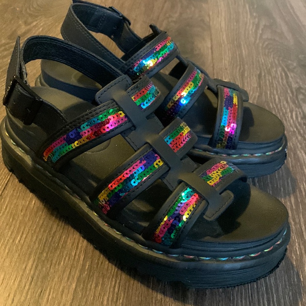 Rainbow sequence yelena dr martens basically new only wore them like twice